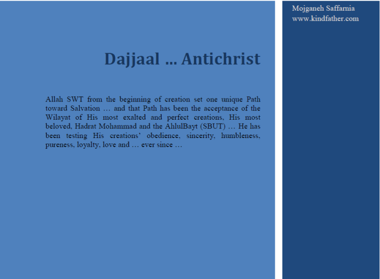 Dajjāl … Antichrist